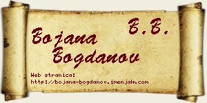 Bojana Bogdanov vizit kartica